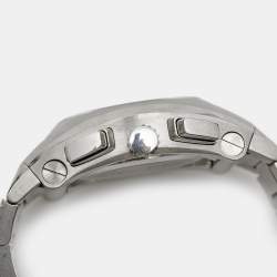 Pre Owned Bvlgari Silver Stainless Steel Ergon EG 35 S CH Men's Wristwatch 35 mm