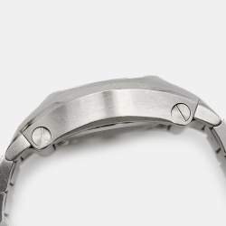 Pre Owned Bvlgari Silver Stainless Steel Ergon EG 35 S CH Men's Wristwatch 35 mm
