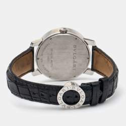 Pre Owned ساعة يد رجالية بلغاري بلغاري "بي بي 42 أس أل أوتو" ستانلس ستيل سوداء 42 مم