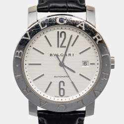 Pre Owned ساعة يد رجالية بلغاري بلغاري "بي بي 42 أس أل أوتو" ستانلس ستيل سوداء 42 مم