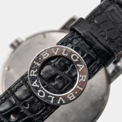 Pre Owned ساعة يد رجالية بلغاري بلغاري "بي بي 42 أس أل أوتو" ستانلس ستيل سوداء 42 مم