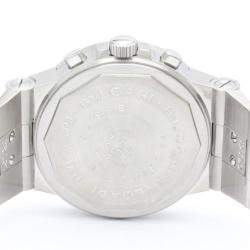 Pre Owned Bvlgari Black Stainless Steel Diagono CH35S AUTO Automatic Men's Wristwatch 35 mm