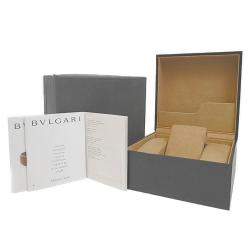 Pre Owned Bvlgari Black Stainless Steel Diagono CH35S AUTO Automatic Men's Wristwatch 35 mm