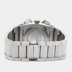 Bvlgari Silver Stainless Steel Ergon EG 35 S CH Men's Wristwatch 35 mm