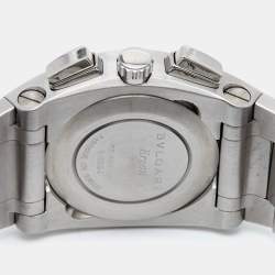Bvlgari Silver Stainless Steel Ergon EG 35 S CH Men's Wristwatch 35 mm