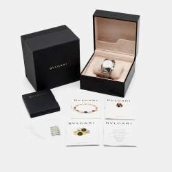 Bvlgari Silver Stainless Steel Ergon EG 35 S CH Men's Wristwatch 35 mm
