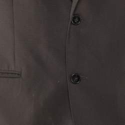 Pre Owned Calvin Klein Brown Wool Regular Fit Blazer L