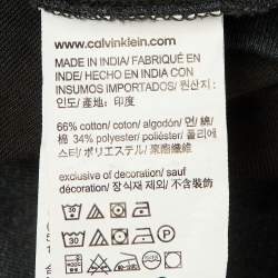 مملوكة مسبقًا Calvin Klein Grey/Black Jersey Zip Up Jacket L