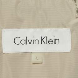 مملوكة مسبقًا Calvin Klein Beige Nylon Quilted Vest L