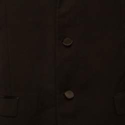 Pre Owned بليزر كالفن كلاين صوف بني مقاس كبير