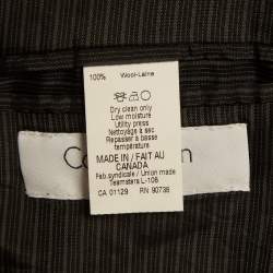 Pre Owned بليزر كالفن كلاين صوف بني مقاس كبير