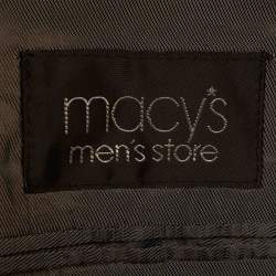 Pre Owned Calvin Klein Black Striped Wool Macy's Blazer XL