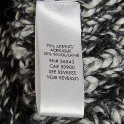 Pre Owned Calvin Klein Monochrome Knit V-Neck Sweater S