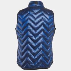 Pre Owned Calvin Klein Blue Synthetic Quilted Down Gilet XXL