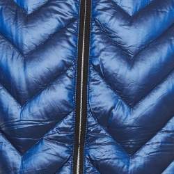 Pre Owned Calvin Klein Blue Synthetic Quilted Down Gilet XXL