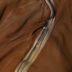 Calvin Klein Brown Distressed Cotton Fireman Reflective Jacket M