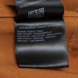 Calvin Klein Brown Distressed Cotton Fireman Reflective Jacket M