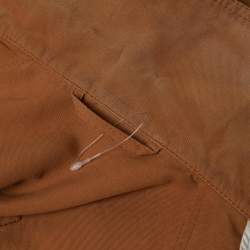 Calvin Klein Brown Distressed Cotton Fireman Reflective Jacket M