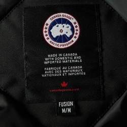 Canada Goose Black Synthetic Detachable Fur Hooded Zip-Up Jacket M