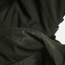 Pre Owned Canada Goose Black Synthetic Detachable Fur Hooded Zip-Up Jacket XL