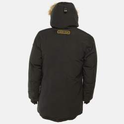 Pre Owned Canada Goose Black Langford Hooded Down Parka S