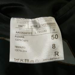 Pre Owned Canali Navy Blue Wool Pants Suit L