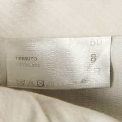 Pre Owned Canali Navy Blue Wool Pants Suit L