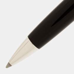 Caran d'Ache Leman Black Resin Textured Silver Tone Ballpoint Pen