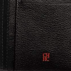 Carolina Herrera Signature Embossed Leather Bifold Card Case