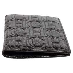 Carolina Herrera Signature Embossed Leather Bifold Card Case
