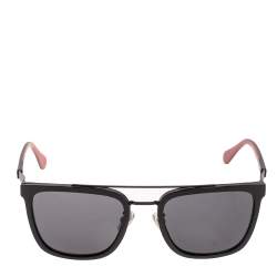 Pre Owned Carolina Herrera Black and Red SHE843 Aviator Sunglasses