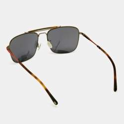 Carolina Herrera Black/Red Square Sunglasses