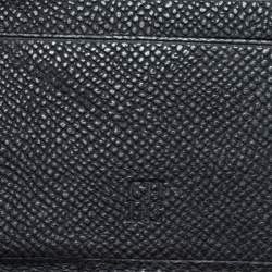 Carolina Herrera Black Monogram Leather Bi-Fold Wallet