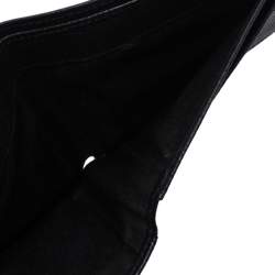 Carolina Herrera Black Monogram Leather Bi-Fold Wallet