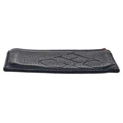 Carolina Herrera Navy Blue/Red Leather Sport Card Holder