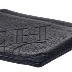Carolina Herrera Navy Blue/Red Leather Sport Card Holder