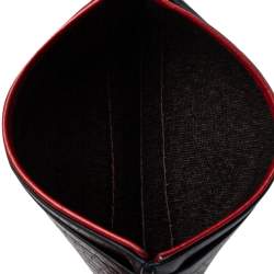 Carolina Herrera Navy Blue/Red Leather Sport Card Holder