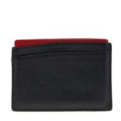 Carolina Herrera Black/Red Leather Sport Card Holder