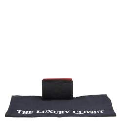 Carolina Herrera Black/Red Leather Sport Card Holder