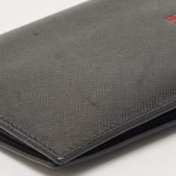 Carolina Herrera Black Leather CH Logo Bifold Wallet