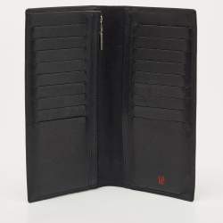 Carolina Herrera Black Leather CH Logo Bifold Wallet