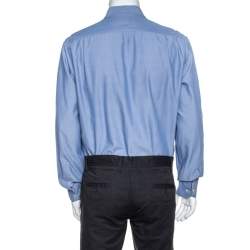 Carolina Herrera Blue Cotton Long Sleeve Shirt M