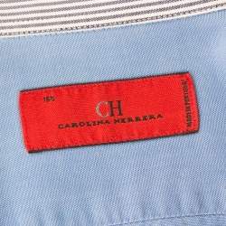 Carolina Herrera Blue Cotton Long Sleeve Shirt M