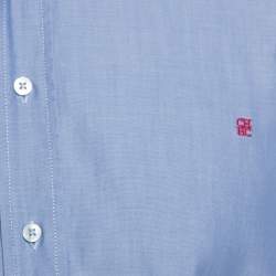 Carolina Herrera Blue Cotton Long Sleeve Shirt M