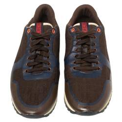 Carolina Herrera Multicolor Leather And Canvas Low Top Sneakers Size 43
