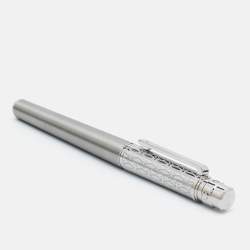 Pre Owned Cartier Santos de Cartier Silver Tone Large Model Rollerball Pen