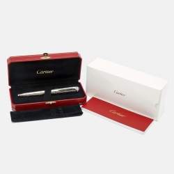 Cartier R de Cartier Resin Silver Tone Rollerball Pen