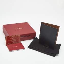 Pre Owned Cartier Black Leather Passport Holder