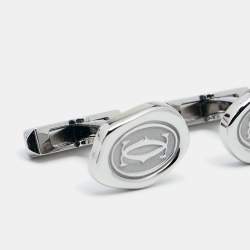 Cartier Wax Seal Decor Sterling Silver Cufflinks
