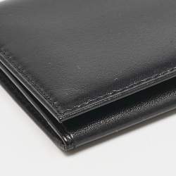 Cartier Black Leather Logo Flap Card Case